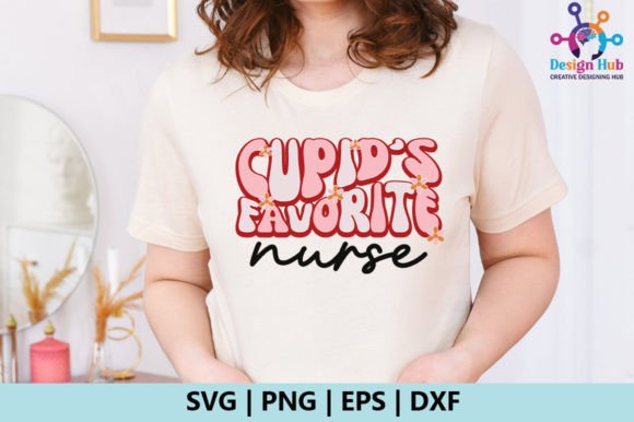 Cupid’s Favorite Nurse Retro SVG: Graphics & Crafts