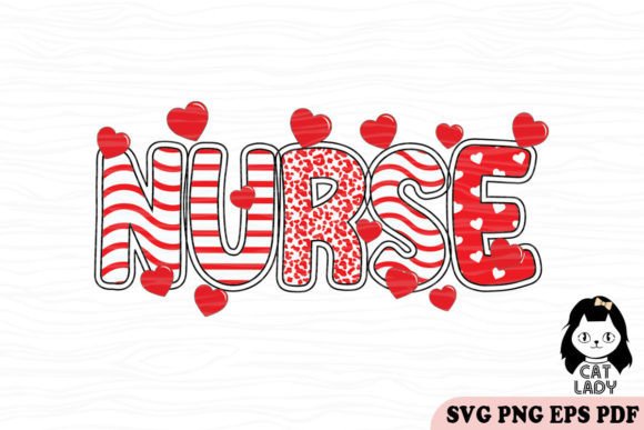 Free Plaid Nurse Valentine SVG PNG