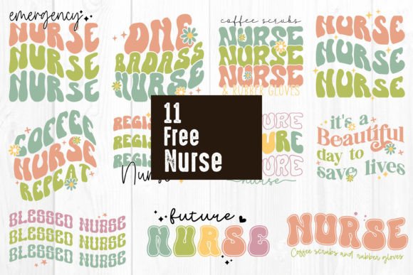 Free Retro Nurse Quotes SVG Bundle: Graphics for Crafts and Small Business Branding