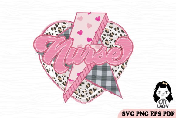Leopard Heart Nurse Valentine SVG PNG: Graphics for Crafts and Content