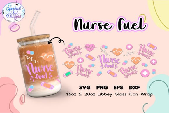Libbey Glass 16oz 20oz Nurse Fuel Svg Graphics