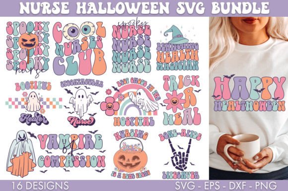 Nurse Halloween SVG Bundle PNG Graphics