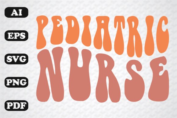 Pediatric Nurse Wavy Svg Graphics for Crafts