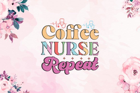 Retro Nurse Coffee SVG Sublimation