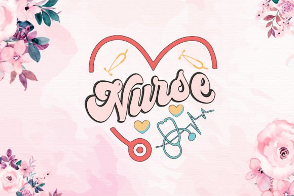 Retro Nurse Love SVG Sublimation